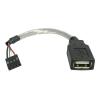 StarTech.com 15 cm USB 2.0 Kabel - USB A-Buchse auf USB Mainboard 4pin Header - Buchse / Buchse - USB Pinheader Kabel 4-polig - USB-Kabel - USB (W) zu 4-Pin-USB 2.0-Header (W) - 15 cm - für P / N: 35FCREAD, 35FCREADBK, 35FCREADREM