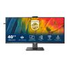 Philips 40B1U5601H - 5000 Series - LED-Monitor - 101.6 cm (40") (39.53" sichtbar) - 3440 x 1440 UWQHD @ 120 Hz - IPS - 300 cd / m² - 1200:1 - HDR10 - 4 ms - HDMI, DisplayPort, 2xUSB-C - Lautsprecher - Schwarz