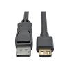 Eaton Tripp Lite Series DisplayPort 1.2 to HDMI Active Adapter Cable (M / M), 4K 60 Hz, Gripping HDMI Plug, HDCP 2.2, 6 ft. (1.8 m) - Adapterkabel - DisplayPort männlich zu HDMI männlich - 1.83 m - Schwarz - aktiv, 4K Unterstützung