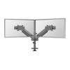 Neomounts Next One SL Desk Mount, double display, sliding VESA (topfix clamp & grommet)