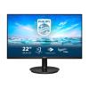 Philips V-line 222V8LA - LED-Monitor - 55 cm (22") - 1920 x 1080 Full HD (1080p) @ 75 Hz - VA - 250 cd / m² - 3000:1 - 4 ms - HDMI, VGA, DisplayPort - Lautsprecher - Textured Black