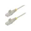 StarTech.com 3 m Cat6-Kabel - Schlankes Cat6-Patchkabel - Grau - Snagless RJ45-Anschlusse - Gigabit-Ethernet-Kabel - 28 AWG - Patch-Kabel - RJ-45 (M) zu RJ-45 (M) - 3 m - CAT 6 - ohne Haken - Grau