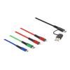 Delock 4 in 1 - Kabel nur zum Laden - USB, USB-C männlich zu Micro-USB Typ B, Lightning, USB-C männlich - 1.2 m - Schwarz, Blau, Rot, grün