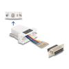 Delock Assembly Kit - Serieller Adapter - 15 pin D-Sub (DB-15) (W) schraubbar zu RJ-12 (6-polig) (W) - einzeln zuweisbare serielle Schnittstelle - weiß