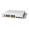 Catalyst C1300-16P-4X Enterprise-Class Switch: -  16Port 1GE, 4Port 10GE SFP+, 120W PoE, Fanless, - Rack-mountable, - Achtung: Rack-Mount-Bracket (RCKMNT-CMPCT-1K=) muß separat bestellt werden!