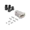 Delock D-Sub Gehäuse für 9 Pin Stecker / Buchse mit Gummidichtungen