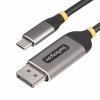 StarTech.com 10ft (3m) USB-C to DisplayPort Adapter Cable, 8K 60Hz - Adapterkabel - 24 pin USB-C (M) zu DisplayPort (M) eingerastet - USB4 / Thunderbolt 3 / Thunderbolt 4 / DisplayPort 1.4 - 3 m - Support von 8K 60 Hz, Support von 4K 144 Hz - Schwarz