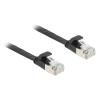 Delock RJ45 Flachband Patchkabel Stecker zu Stecker Cat.6A U / FTP 5 m schwarz