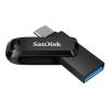 SanDisk Ultra Dual Drive Go - USB-Flash-Laufwerk - 256 GB - USB 3.2 Gen 1 / USB-C - Schwarz