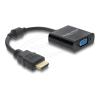 Delock - Adapterkabel - HDMI männlich zu HD-15 (VGA) männlich - 15 cm - Schwarz - 1080p Unterstützung (VGA)
