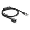 Delock RJ45 Kabel Stecker zu Buchse mit Schalter Cat.6 F / UTP 1 m - Netzwerkschaltung schwarz