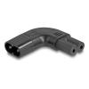 Delock Netzadapter IEC 60320 - C8 auf C7, Stecker / Buchse, 2,5 A, 90 grad links / rechts gewinkelt