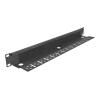 Delock 19 Zoll Kabelmanagement Bürstenleiste mit Kabelbefestigung 1 HE schwarz