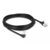 Delock - Netzwerkkabel - RJ-45 (M) nach unten abgewinkelt zu RJ-45 (M) gerade - 5 m - 4.5 mm - S / FTP - CAT 6a - geschirmt, halogenfrei - Schwarz