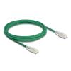 Delock RJ45 Netzwerkkabel Cat.6A Stecker zu Stecker mit gebogener Rastnase U / FTP Slim 3 m grün