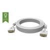 10 m VGA-Kabel - vergoldete Stecker - Ferritkerne an beiden Enden - VGA (m) zu VGA (m) - Außendurchmesser 8,0 mm - 28 AWG - weiß