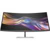 HP 738pu - Series 7 Pro - LED-Monitor - gebogen - 96.5 cm (38") (37.52" sichtbar) - 3840 x 1600 WQHD+ @ 60 Hz - IPS Black - 400 cd / m² - 2000:1 - DisplayHDR 400 - 5 ms - Thunderbolt 4, HDMI, DisplayPort, USB-C - Lautsprecher - Schwarz, Silber