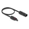 Delock DL4 Solar Flachbandkabel Stecker zu Buchse 60 cm schwarz