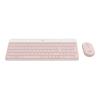 Logitech Slim Wireless Combo MK470 - Tastatur-und-Maus-Set - kabellos - 2.4 GHz - QWERTY - US International - rosé
