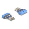 Delock - Interner USB-Adapter - 19-polige USB-Stiftleiste (W) zu 20-poliger USB Typ E (M) Taste A - up to 5 Gbps data transfer rate