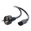 C2G 2.5m 14 AWG European Power Cord (CEE7 / 7 to IEC320C13) - Stromkabel - power CEE 7 / 7 (M) zu power IEC 60320 C13 - 2.5 m - Schwarz - Europa