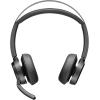 Poly Voyager Focus 2-M - Headset - On-Ear - Bluetooth - kabellos, kabelgebunden - Adapter USB-A via Bluetooth - Schwarz - Zertifiziert für Microsoft Teams - Replaces Poly SKU 213727-02