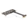 Delock - Schnittstellenadapter - 90° gewinkelt, mit Kabel 10 cm - M.2 - M.2 Card - PCIe 3.0 - Schwarz