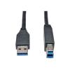Eaton Tripp Lite Series USB 3.2 Gen 1 SuperSpeed Device Cable (A to B M / M) Black, 10 ft. (3.05 m) - USB-Kabel - USB Type B (M) zu USB Typ A (M) - USB 3.0 - 3.05 m - Schwarz