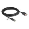 Delock M12 Kabel D-kodiert 4 Pin Buchse zu RJ45 Buchse zum Einbau Cat.5e FTP 5 m schwarz