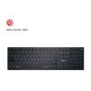 CHERRY KW X ULP - Tastatur - hintergrundbeleuchtet - kabellos - 2.4 GHz, Bluetooth 5.2, kabelgebunden - QWERTZ - Deutsch - Tastenschalter: CHERRY MX Ultra Low Profile - Schwarz - plastikfreie Verpackung