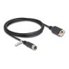 Delock M12 Kabel A-kodiert 8 Pin Buchse zu RJ45 Buchse zum Einbau Cat.5e FTP 2 m schwarz