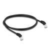 Delock RJ45 Netzwerkkabel Cat.6A S / FTP 45 Grad nach unten gewinkelt 1 m schwarz