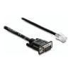 Delock - Kabel seriell - DB-9 (M) zu RJ-45 (M) - 2 m - unterstützt RS-232 serielle Schnittstelle, unterstützt RS-422 serielle Schnittstelle, unterstützt RS-485 serielle Schnittstelle, Daumenschrauben - Schwarz