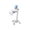 SV40-6300-0 / StyleView LCD Cart, non-powered SV40, pivot / d 22", d 16kg /  polished aluminum / grau und weiß