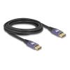 Delock DisplayPort Kabel 8K 60 Hz 3 m flieder Metall