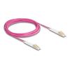 Delock LWL Kabel LC Duplex zu LC Duplex Multimode OM4 winkelbar 5 m