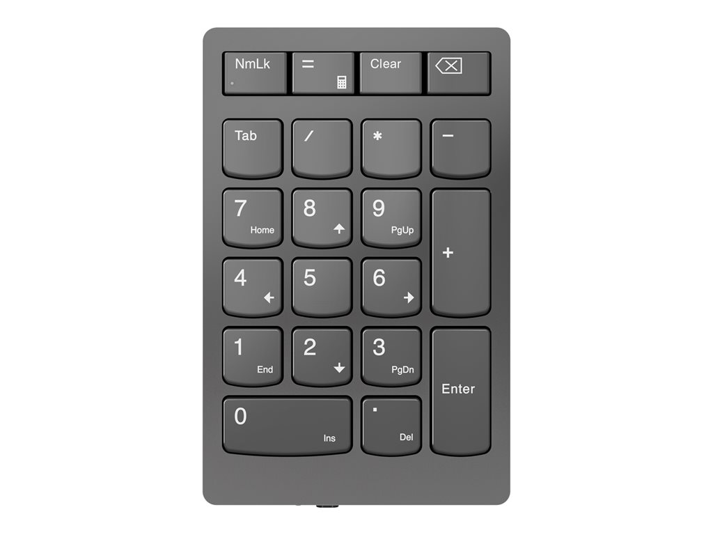 Lenovo Go Wireless Numeric Keypad - Tastenfeld - kabellos - 2.4 GHz - Tastenschalter: Scissor-Key - Storm Gray - retail - für ThinkPad T16 Gen 4 21QN