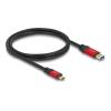 Delock - USB-Kabel - USB Typ A (M) zu 24 pin USB-C (M) - 1 m - bis zu 10 Gbps Datentransferrate, vergoldete Kontakte - Schwarz / Rot