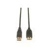 Eaton Tripp Lite Series 3ft USB 2.0 Hi-Speed Extension Cable Shielded A Male / Female 3' - USB-Verlängerungskabel - USB (W) zu USB (M) - USB 2.0 - 91 cm - geformt, verseilt - Schwarz
