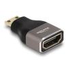 Delock HDMI Adapter Mini-C Stecker zu A Buchse 8K 60 Hz grau Metall