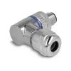 Delock - Adapter für Power Connector - M12 (4-polig) (M) gewinkelt zu Schraubklemme - 250 V - 4 A - A-kodiert - Silber, Schwarz