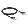 Delock - Netzwerkkabel - RJ-50 (M) zu RJ-50 (M) - 1 m - S / FTP - ohne Haken - Schwarz