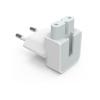 EU Duckhead-Adapter für Apple-Netzteil - passt in die C7-Figuren-8-Buchse am Apple-Netzteil - EU CEE 7 / 7 Schuko-Stecker - weiß