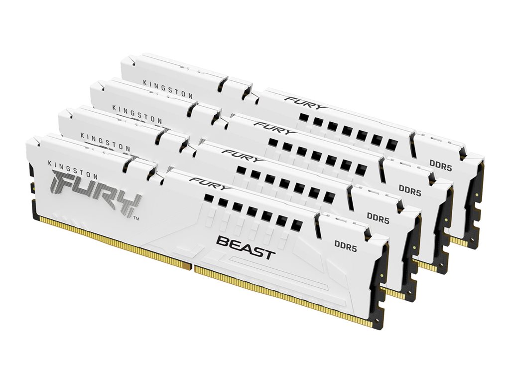 Kingston FURY Beast - DDR5 - Kit - 128 GB: 4 x 32 GB - DIMM 288-PIN - 5200 MT / s / PC5-41600 - CL40 - 1.25 V - on-die ECC