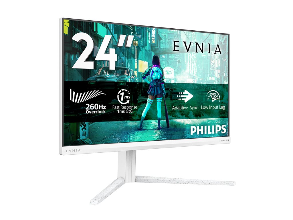 Philips 24M2N3201P - 24 Zoll Full HD Gaming Monitor, 260 Hz OC, 1ms GtG,  G-Sync comp., höhenverstellbar (1920x1080, HDMI 2.0, DisplayPort 1.4) weiss