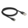 Delock Magnetisches USB-Ladekabel schwarz 1 m