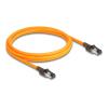 Delock - Patch-Kabel - RJ-45 (M) zu RJ-45 (M) - 2 m - 6.2 mm - S / FTP - CAT 6a - halogenfrei, ohne Haken, Portfinder-Funktion (USB-C betrieben) - orange