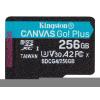 Kingston Canvas Go! Plus - Flash-Speicherkarte - 256 GB - A2 / Video Class V30 / UHS-I U3 / Class10 - microSDXC UHS-I