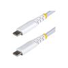 StarTech.com - USB-Kabel - 24 pin USB-C (M) zu 24 pin USB-C (M) - USB 2.0 - 3 A - USB Power Delivery (60W), gerade, robust, Unterstützung für Power Delivery 2.0 - weiß