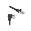 Delock GigE Kamera Kabel RJ45 Stecker 90 grad gewinkelt mit Schrauben zu RJ45 Stecker Cat.6 S / FTP 3 m schwarz